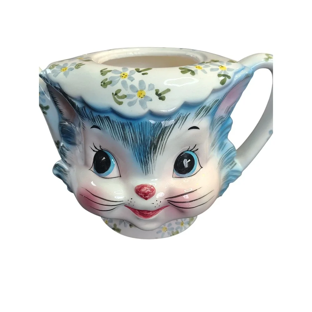 Vintage Lefton MISS PRISS Kitten Teapot